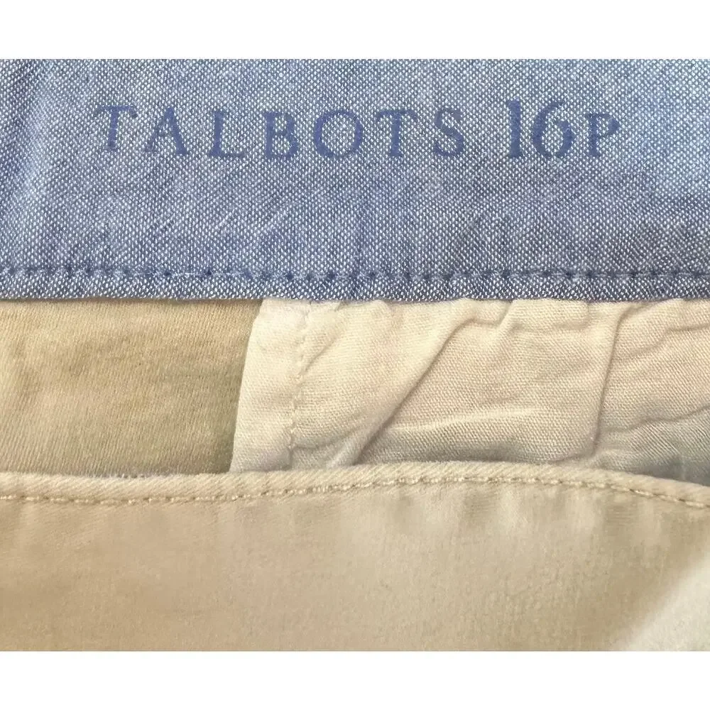 Talbots The Weekend Chino Pant Beige Khaki Petite Size 16P